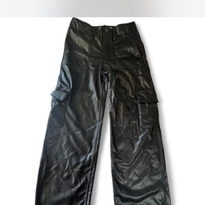 Abercrombie Kids Black Faux Leather Pants